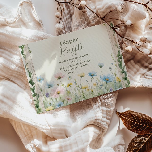 Cartão De Informações Uma Pequena Garotinha Florzinha Sorteio de Fraldas (Criador carregado)