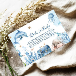 Cartão De Informações Under the sea Baby Shower Book Request 