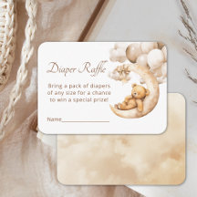 Urso de Teddy sobre o Chá de fraldas da Fralda da