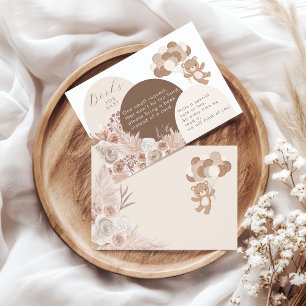 Cartão De Informações Urso Mal Mal Esperando Urso de Pelúcia Livros Neut
