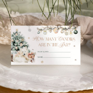 Cartão De Informações Urso Polar Cinzento De Inverno Quantas Canções