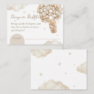 Cartão De Informações Urso Sexo Carimbo de Fralda Neutro do Chá de frald