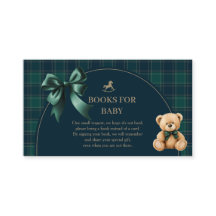 Urso Teddy Chique Livros Xadrez Verde para Bebê