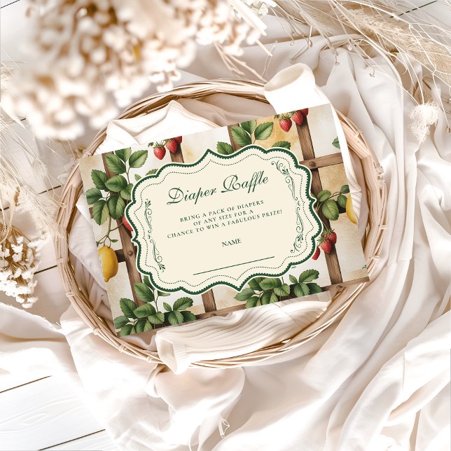 Cartão De Informações ustic Citrus Strawberry Diapper Raffle (Criador carregado)
