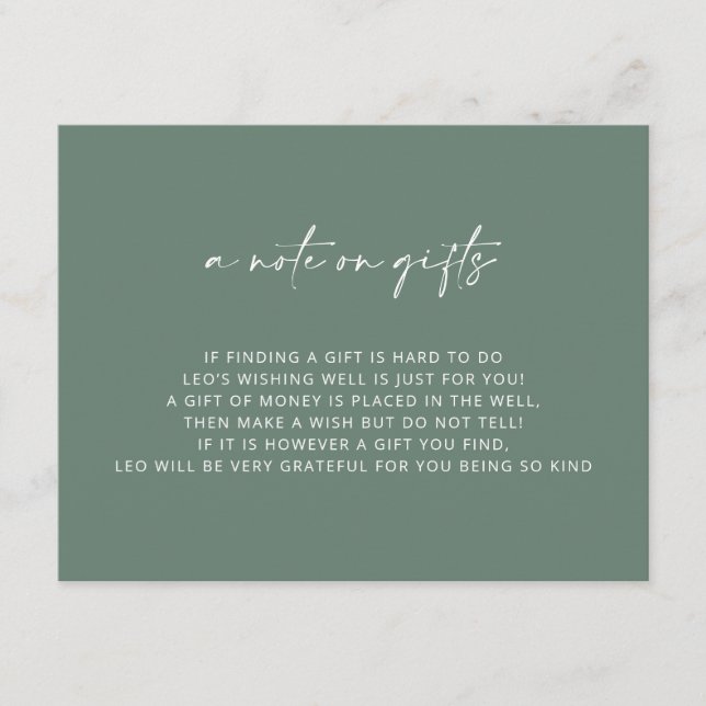 Cartão De Informações V4 Batismo Verde Simples Desejando Bem (Frente)