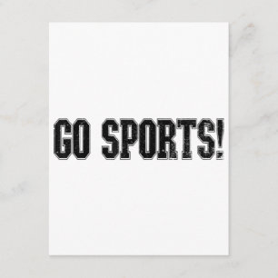 Cartão De Informações Vá Esportes! Piadas Vintage Esportes Fã de Esporte