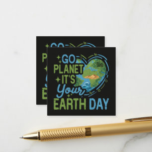 Cartão De Informações Vá Planeta É Seu Dia da Terra