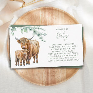 Cartão De Informações Vaca Highland Greenery Farm Animal Livros Para Beb