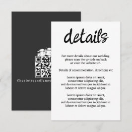 Cartão De Informações Vamos Dizer Que Eu Vestir O Código QR De Casamento