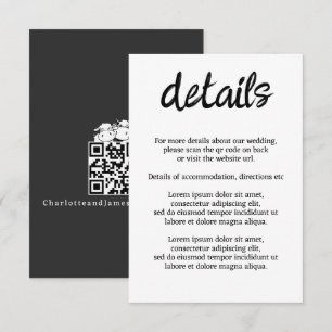 Cartão De Informações Vamos Dizer Que Eu Vestir O Código QR De Casamento