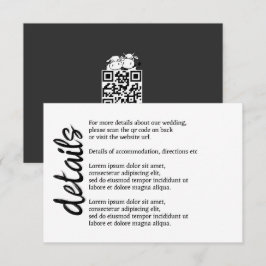 Cartão De Informações Vamos Dizer Que Eu Vestir O Código QR De Casamento