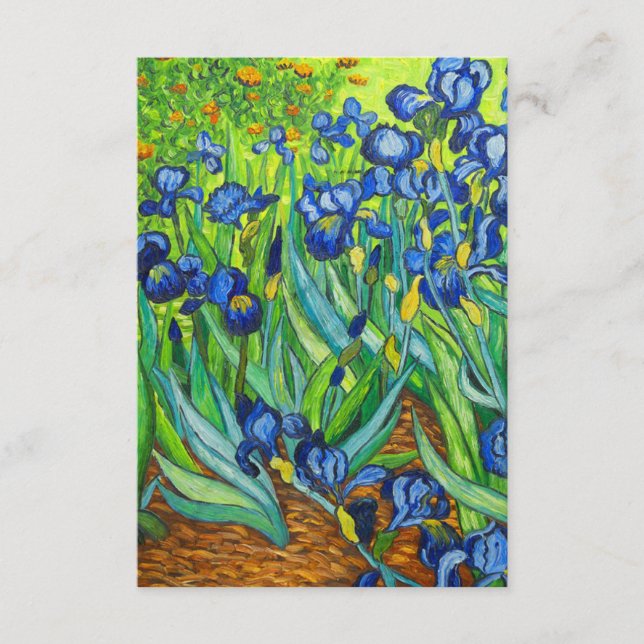 Cartão De Informações Van Gogh Irises (Frente)