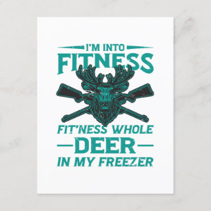 Cartão De Informações Veado no meu congelador - amante da caça
