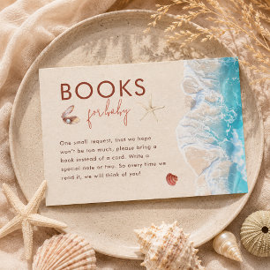Cartão De Informações Vejo você logo conchas de areia Livros para bebê