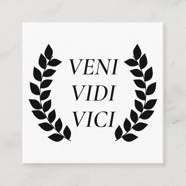 Cartão De Informações Veni Vidi Vici (Frente)