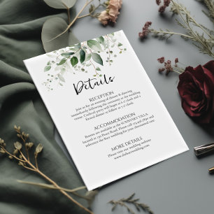 Cartão De Informações Verdade Detalhes do Casamento com Cartaz elegante