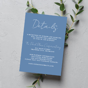 Cartão De Informações Verdadeira Simplicidade 3 Script Minimal Denim Cas
