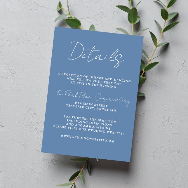 Cartão De Informações Verdadeira Simplicidade 3 Script Minimal Denim Cas (Criador carregado)