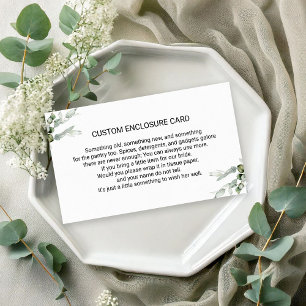 Cartão De Informações Verde Eucalyptus Personalizado