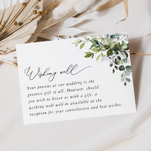 Cartão De Informações Verde, Eucalyptus Sai, Casamento Desejando Bem