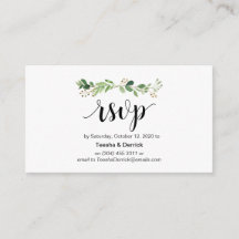 Verde, Script preto moderno, RSVP on-line