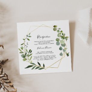 Cartão De Informações Verde tropical deixa Recepção de casamento espan