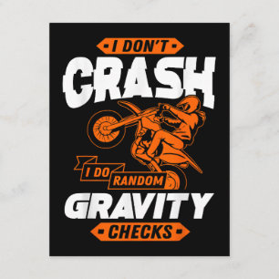 Cartão De Informações Verificações Aleatórias de Gravidade - Motocross e