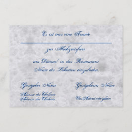 Cartão De Informações Vermählung Einladung zur Hochzeit Bekanntgabe