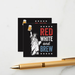 Cartão De Informações Vermelho Branco e Cerveja 250º Aniversário