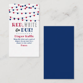 Cartão De Informações Vermelho, Branco e Devido! 4 de julho de Fralda