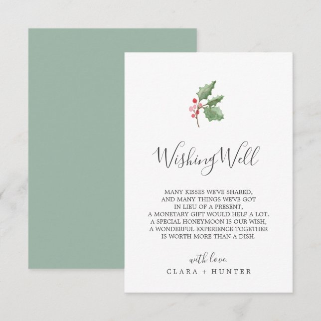 Cartão De Informações Vestido de Natal e Bote de Desejo (Frente/Verso)