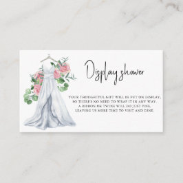 Cartão De Informações Vestido de noiva com flores - Exposição Chá