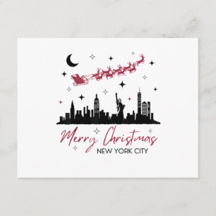 Cartão De Informações Viagem de Natal para Nova York, Feliz Natal Nova