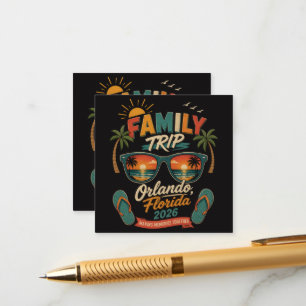 Cartão De Informações Viagem em Família Orlando Flórida 2026