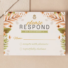 Cartão De Informações Vice-Presidente de Botânicos Verdes e Marrons Mode