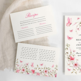 Cartão De Informações Vida das Borboletas Recebem Chá de panela da Flora