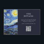 Cartão De Informações Vincent Van Gogh Starry Night Weding<br><div class="desc">Crie seus cartões personalizados de cerimônias de casamento com Vincent Van Gogh Starry Night Painting</div>