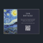 Cartão De Informações Vincent Van Gogh Starry Night Weding<br><div class="desc">Crie seus cartões personalizados de cerimônias de casamento com Vincent Van Gogh Starry Night Painting</div>