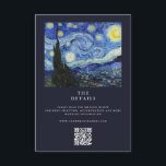 Cartão De Informações Vincent Van Gogh Starry Night Weding<br><div class="desc">Crie seus cartões personalizados de cerimônias de casamento com Vincent Van Gogh Starry Night Painting</div>