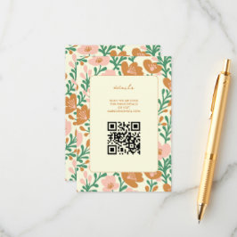 Cartão De Informações Vinhas De Flor Selvagem, Cor de Rosa, Pecado