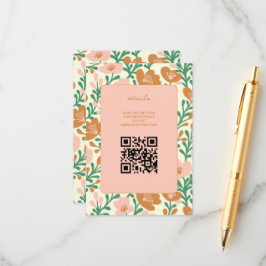 Cartão De Informações Vinhas De Flor Selvagem, Cor de Rosa, Pecado