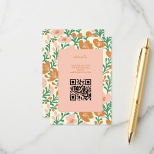 Cartão De Informações Vinhas De Flor Selvagem, Cor de Rosa, Pecado