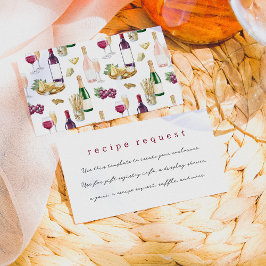 Cartão De Informações Vino Antes Do Chá de panela De Vinhos