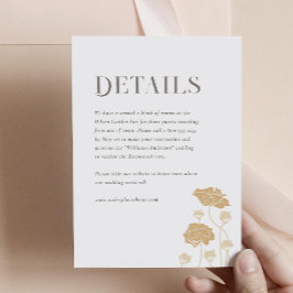 Cartão De Informações Vintage Art Nouveau - Detalhes da placa de gabinet