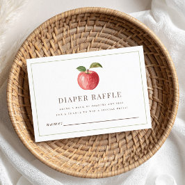 Cartão De Informações Vintage Autumn Apple Diaper Raffle Enclosure Card