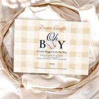 Vintage Baseball Boys Diapper de Chá de fraldas Ra