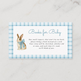 Cartão De Informações Vintage Bunny Boy Baby Shower Books for Baby