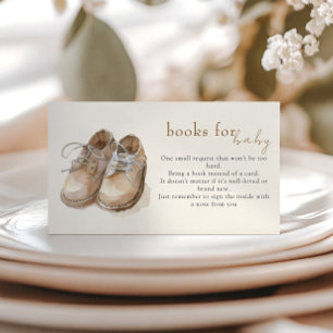 Cartão De Informações Vintage Calçados Boy Boho Minimalista Livros para