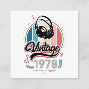 Cartão De Informações Vintage desde fones de ouvido de 1978