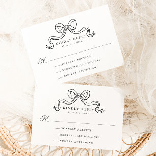 Cartão De Informações Vintage Elegance Black Arco Wedding RSVP